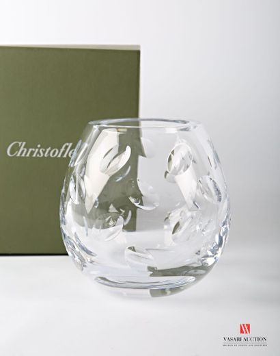 null CHRISTOFLE

Crystal vase of form ball with decoration of a throw of pastilles...