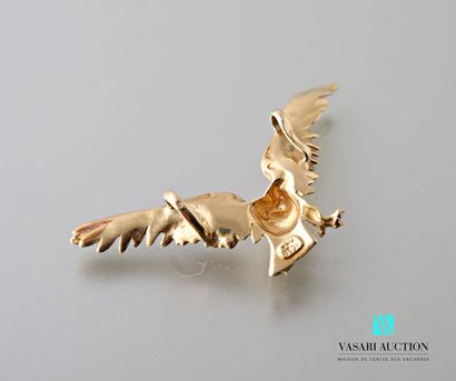 null Pendant in the shape of eagle with spread wings in yellow gold 585 thousandths...