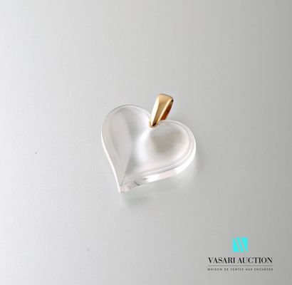 Lalique, pendentif coeur en cristal transparent,...