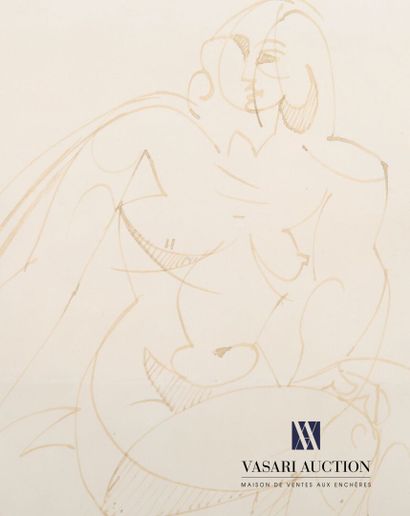 null André LHOTE (1885-1962)
Seated Nude with Draping, 1951
Ink signed and dated...
