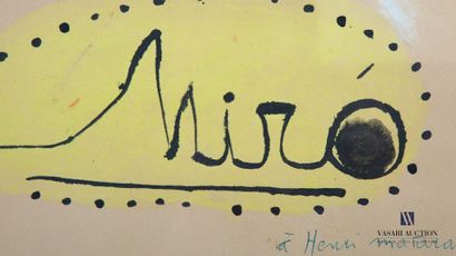 null MIRO Joan (1893-1983)
Calligraphy signature 1957
Watercolor and ink on paper...