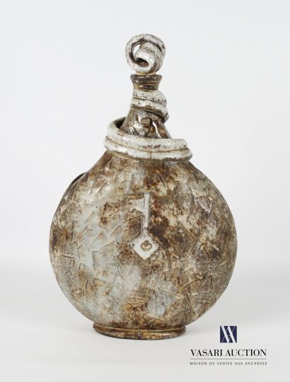 null KOSTANDA Alexandre (1821-1907)
Gourd in glazed stoneware decorated on one side...