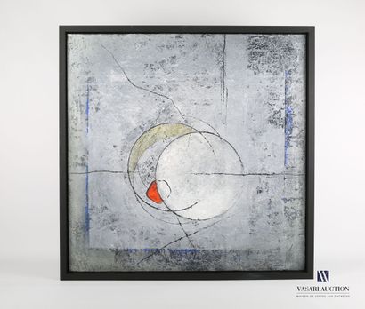 null MITAU Max (born in 1950)
Abstract composition, circles on grey background
Mixed...