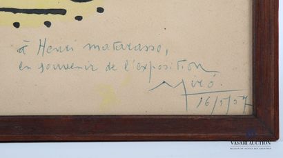 null MIRO Joan (1893-1983)
Signature calligraphiée 1957
Aquarelle et encre sur papier...