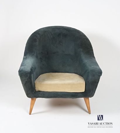 null RAMOS Charles (born in 1925)
armchair with curved back, the full armrests, it...