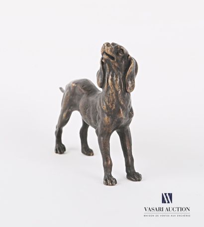 null Bronze subject representing a dog looking towards the sky.
Height : 9 cm 9 cm...