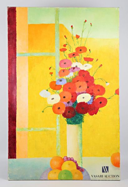 null COURTIN Émile (1923-1997)
Still life with a bunch of poppies 
Oil on canvas
Signed...