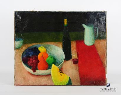 COURTIN Émile (1923-1997)
Fruit plate and...