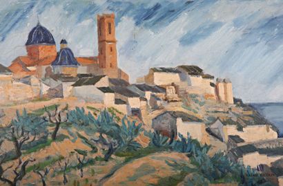 null COURTIN Émile (1923-1997)
Altéa landscape - 2nd year in Spain - 1952
Oil on...