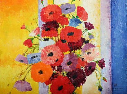 null COURTIN Émile (1923-1997)
Poppies or multicolored poppies 
Oil on canvas
Signed...