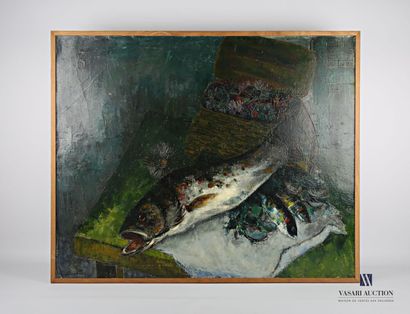 null COURTIN Émile (1923-1997)
The trout with sea urchins - 1963
Oil on canvas
Signed...