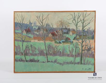 null COURTIN Émile (1923-1997)
Winter village view
Oil on canvas
Signed lower right
46...