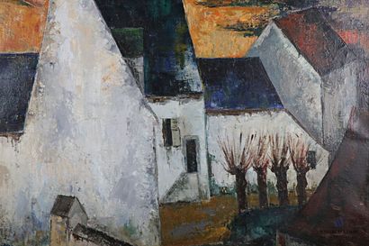 null COURTIN Émile (1923-1997)
16th century gable - 1962
Oil on canvas
Signed lower...