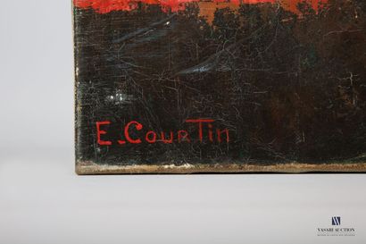 null COURTIN Émile (1923-1997)
Bouquet fané dans pot blanc vert - 1970
Huile sur...
