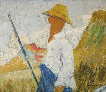 null COURTIN Émile (1923-1997)
Paysan avec ses chèvres - 1957
Huile sur toile
Signée...