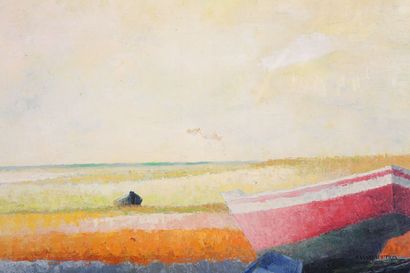 null COURTIN Émile (1923-1997)
Marine with a red boat - 1976
Oil on canvas
Signed...