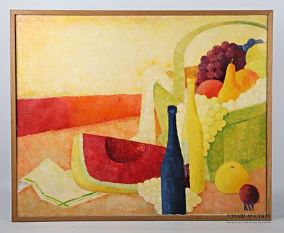 null COURTIN Émile (1923-1997)
La pastèque - 1974
Huile sur toile
Signée en haut...