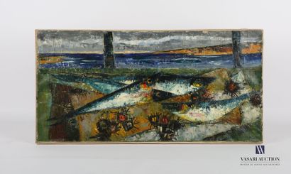 null COURTIN Émile (1923-1997)
Nature morte aux sardines
Huile sur toile
Signée en...