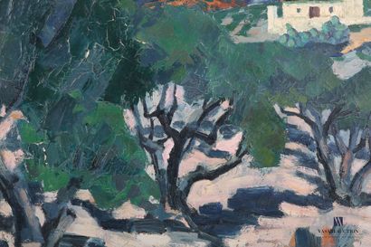 null COURTIN Émile (1923-1997)
View of a farmhouse in Provence 
Oil on canvas
Signed...