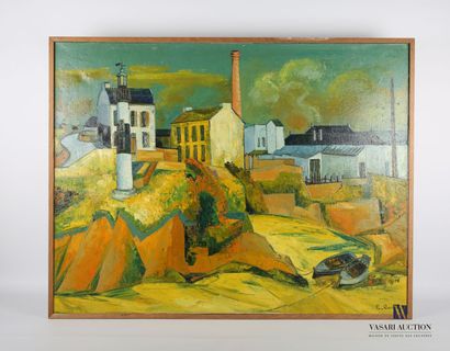 null COURTIN Émile (1923-1997)
Doëlan The fish factory - 1958
Oil on canvas
Signed...