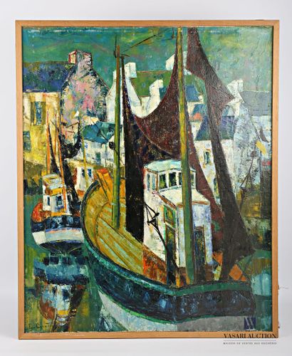 null COURTIN Émile (1923-1997)
The Port of Escouil - 1959
Oil on canvas
Signed lower...