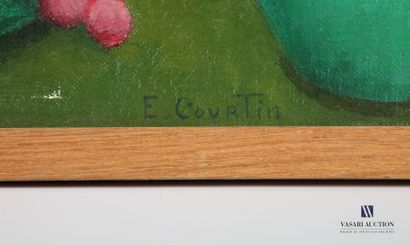 null COURTIN Émile (1923-1997)
Nature morte aux coquelicots dans un vase blanc -...