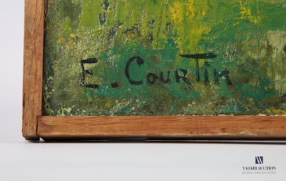 null COURTIN Émile (1923-1997)
Le panier de pommes vertes - 1958
Huile sur toile
Signée...