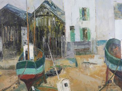 null COURTIN Émile (1923-1997)
House on the port in Guilvinec - 1971
Oil on canvas
Signed...