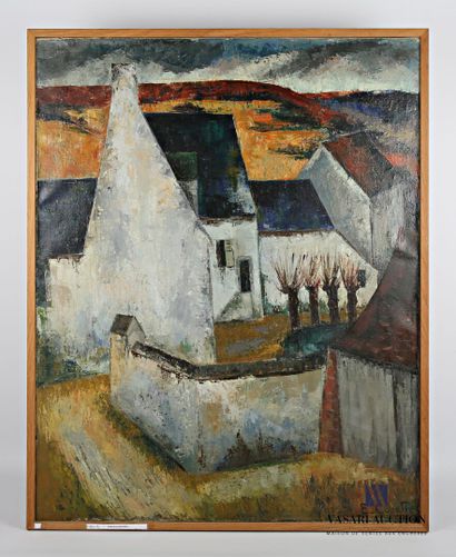 null COURTIN Émile (1923-1997)
16th century gable - 1962
Oil on canvas
Signed lower...