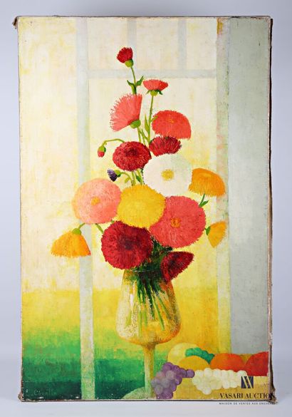 null COURTIN Émile (1923-1997)
Bouquet de dahlias - 1975
Huile sur toile
Signée en...