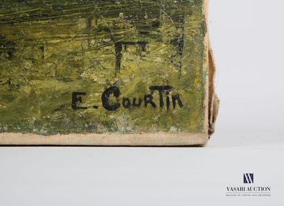 null COURTIN Émile (1923-1997)
Gros poisson et assiette de poissons 
Huile sur toile
Signée...
