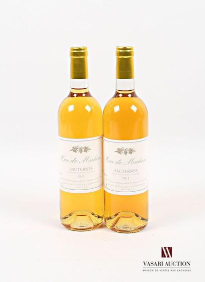 null 2 bouteilles	CRU DE MAHON	Sauternes	2011
	Et.: 1 impeccable, 1 légèrement tachée....