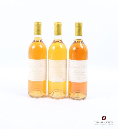 null 3 bouteille	Château VIOLET	Sauternes	1994
	Et.: 1 excellente, 2 tachées. N :...