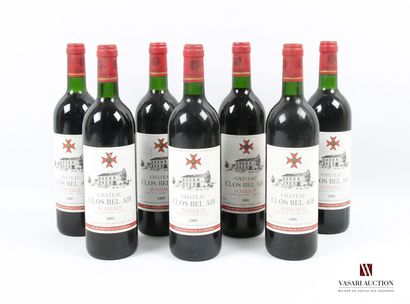 7 bottles Château CLOS BEL AIR Pomerol 1995
	And....