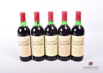 null 5 bottles Château de MALLERET Haut Médoc CB 1978
	And. slightly stained. N:...