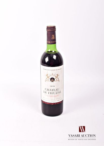 null 1 bouteille	Château de FIEUZAL	Graves GCC	1974
	Et. tachée. N : haut épaule...