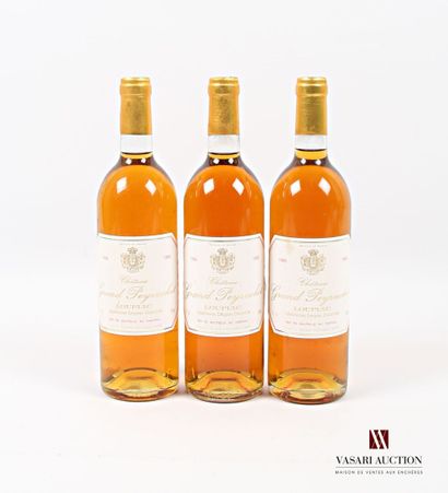 null 3 bottles Château GRAND PEYRUCHET Loupiac 1995
	And. a little stained. N: 1...