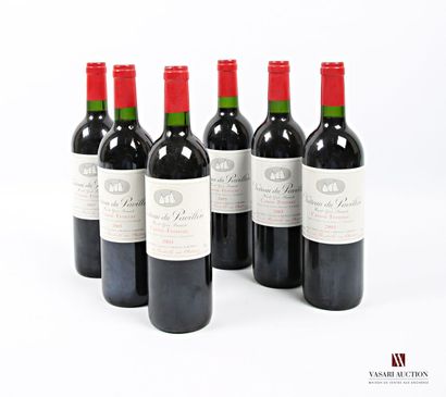 null 6 bottles Château du PAVILLON Canon-Fronsac 2003
	And. excellent. N : low n...