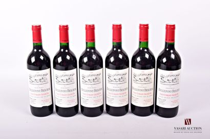 6 bottles Château BELLEFONT-BELCIER St Emilion...