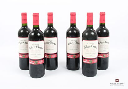 6 bottles Château BELLES-GRAVES Lalande de...