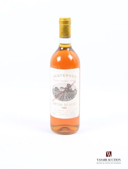 null 1 bottle Château du HAIRE Sauternes 1988
	And. a little faded and stained. N:...
