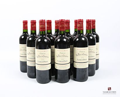 12 bottles Château BELLES-GRAVES Lalande...
