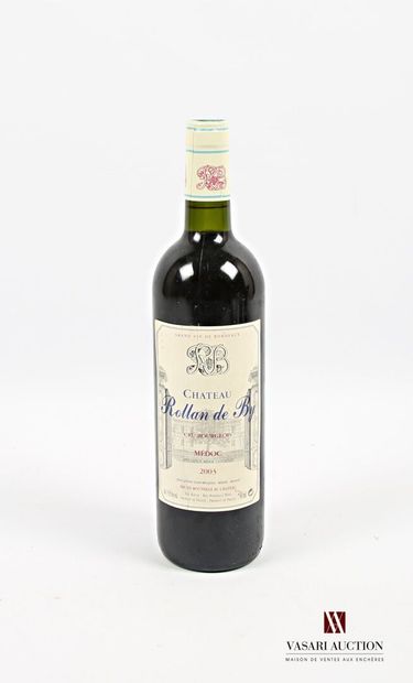 null 1 bottle Château ROLLAN DE BY Médoc CB 2003
	And. barely stained. N: low ne...