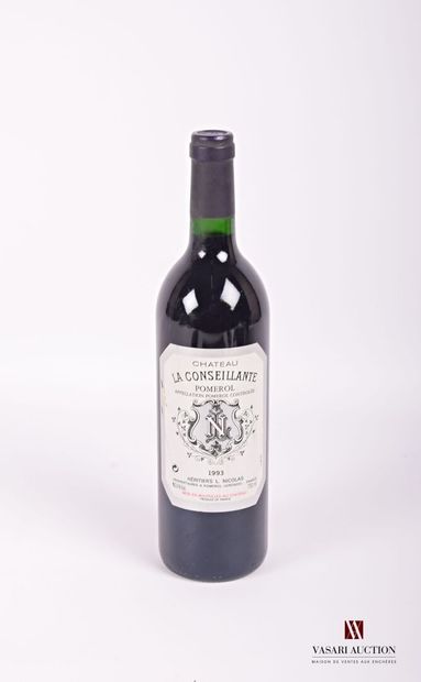 null 1 bouteille	Château LA CONSEILLANTE	Pomerol	1993
	Et. à peine tachée et griffée....