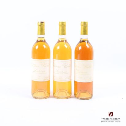 null 3 bottle Château VIOLET Sauternes 1994
	And. stained. N: 1mi neck, 2 mi/bottom...
