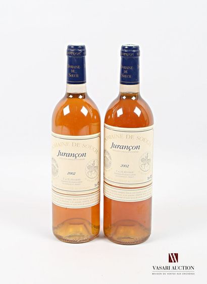 null 2 bottles JURANÇON mise Domaine de Souch 2002
	And. impeccable. N: low neck...