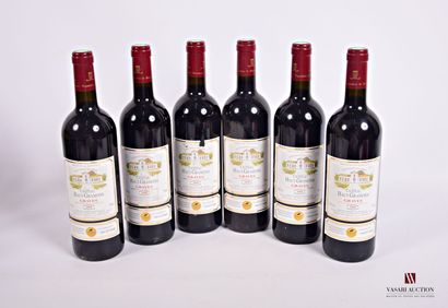 null 6 Bottles Château HAUT GRAMONS Graves 2000
	And. a little stained (1 a little...