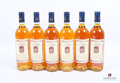 null 6 bouteilles	Château LESCURE	Ste Croix du Mont	1997
	Et. excellentes. N : mi...