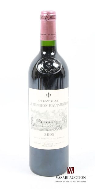 null 1 bouteille	Château LA MISSION HAUT BRION	Graves CC	2003
	Présentation et niveau,...