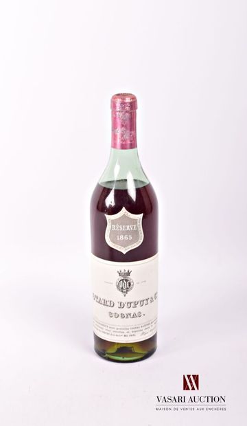 null 1 bottle Cognac OTARD DUPUY & C° Réserve 1865
	And. slightly stained. Capsule...